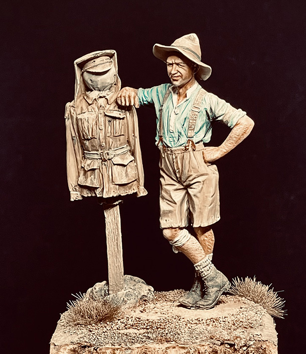 Dioramas and Vignettes: Anzac private with a scarecrow. Gallipoli 1914