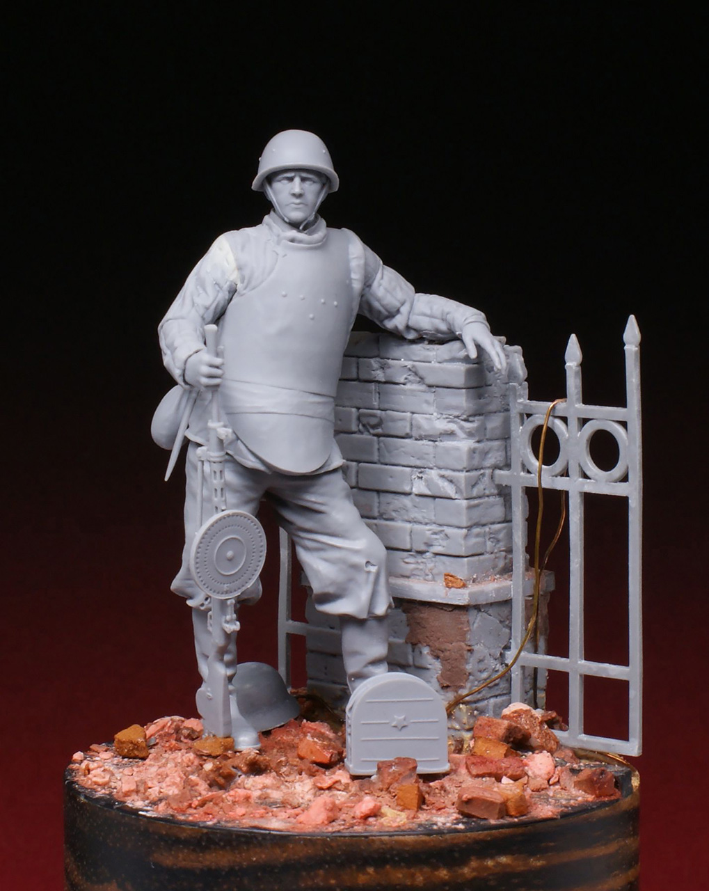 Figures: Soviet assault troops machine gunner, 1943-45, photo #8