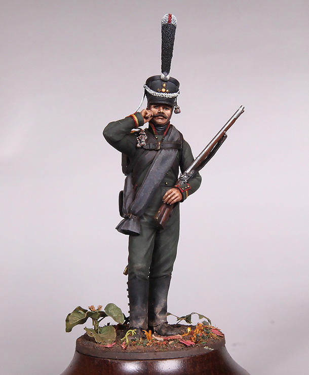 Figures: NCO, Grenadier company of 21st Chasseurs, 1812