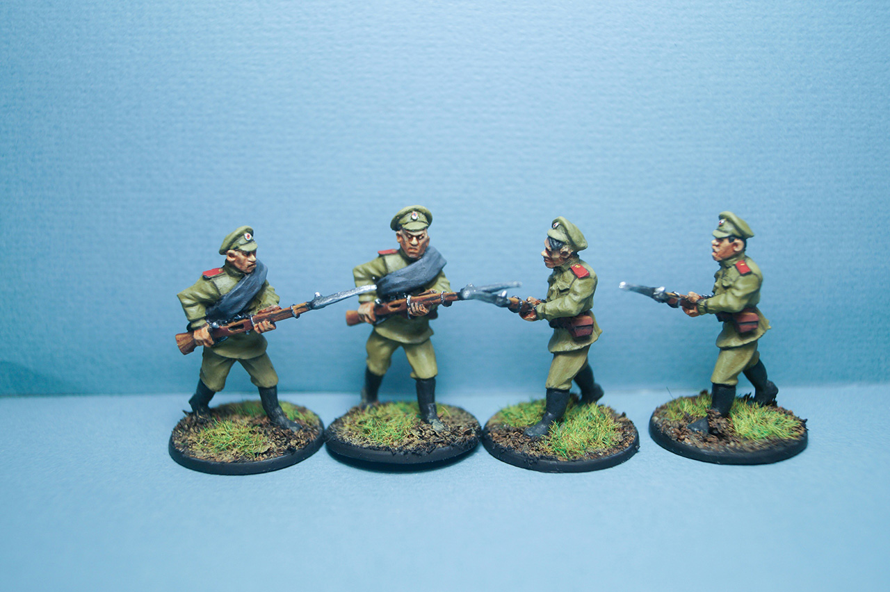 Figures: White army platoon, civil war in Russia, photo #1