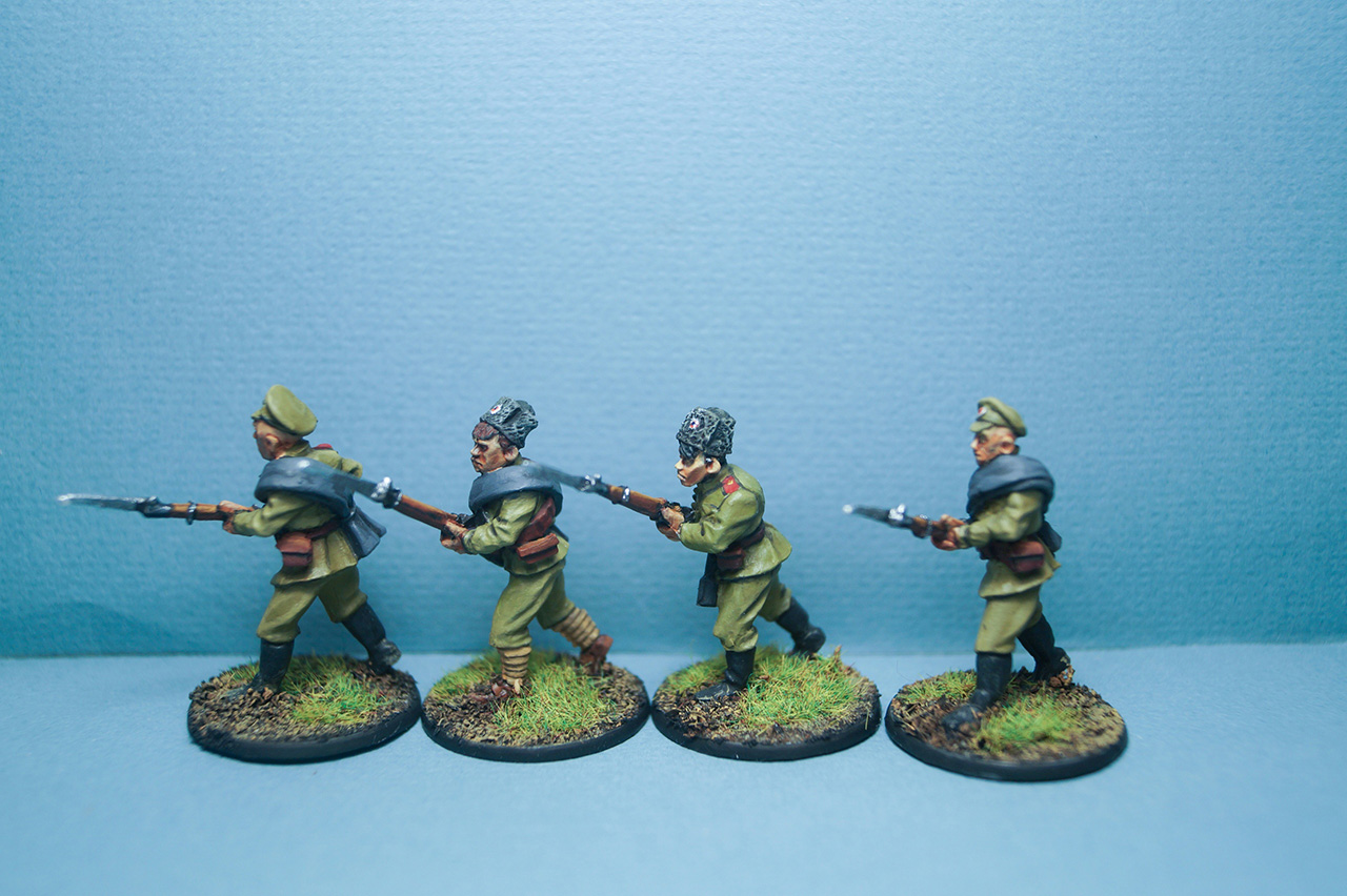 Figures: White army platoon, civil war in Russia, photo #2
