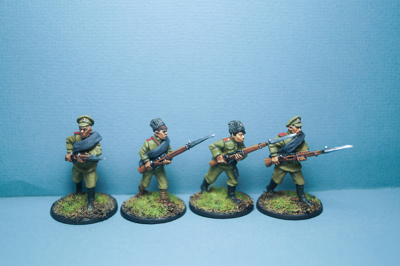 Figures: White army platoon, civil war in Russia, photo #3
