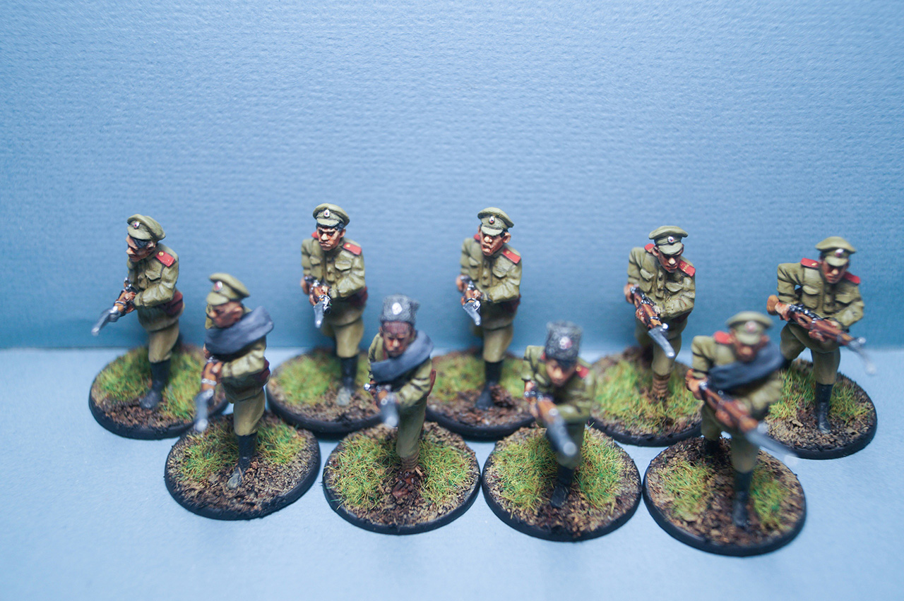 Figures: White army platoon, civil war in Russia, photo #6