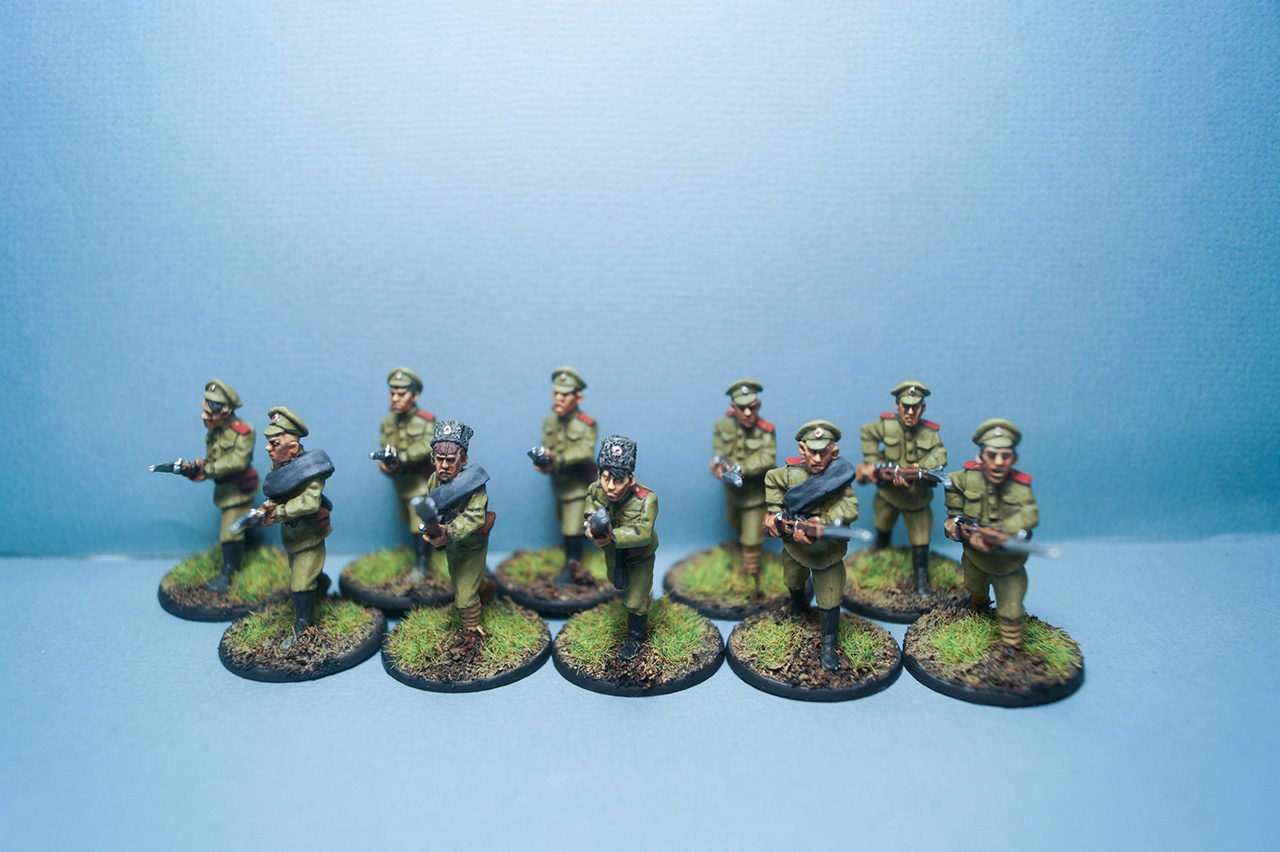 Figures: White army platoon, civil war in Russia, photo #7