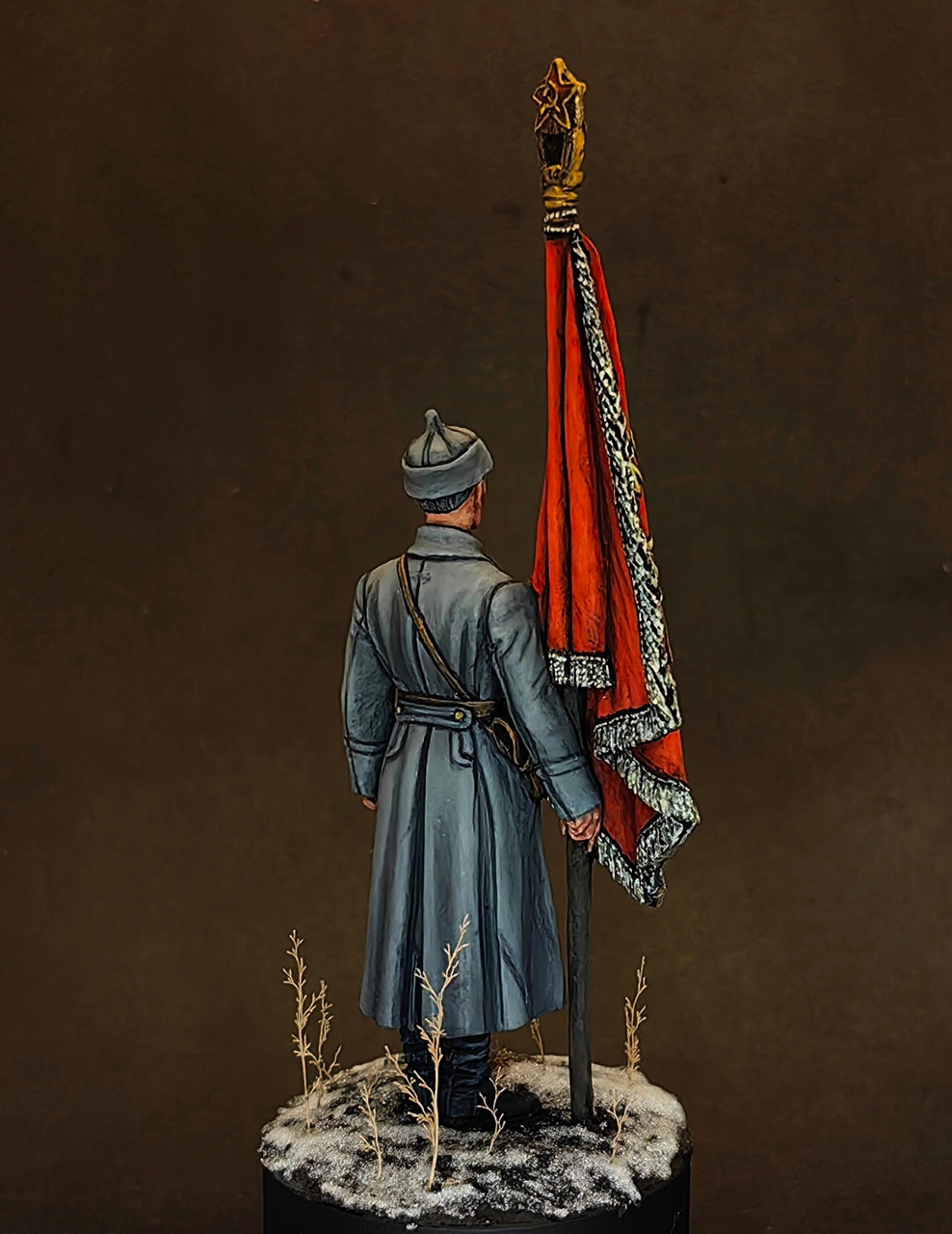 Figures: Red Army senior sergeant with the standard, 1941, photo #6