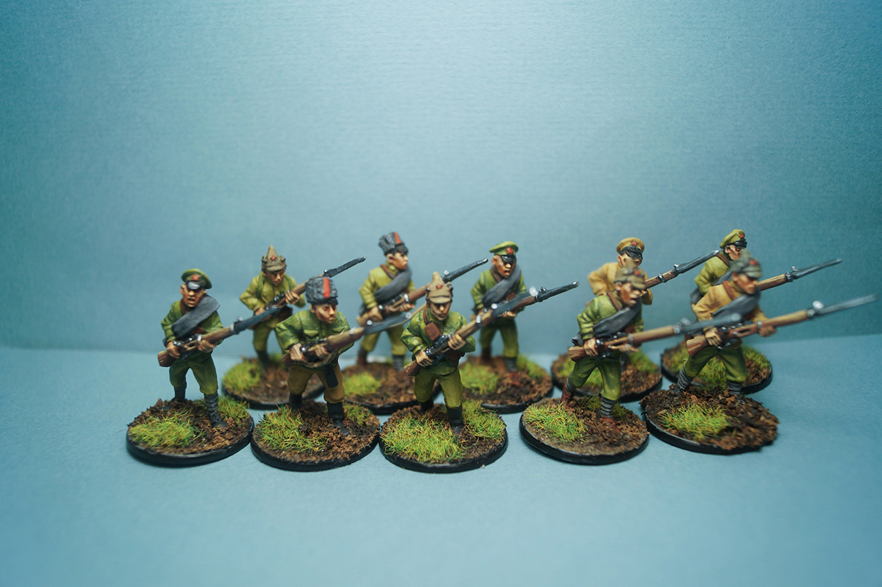 Figures: Red Army platoon, civil war in Russia, photo #2