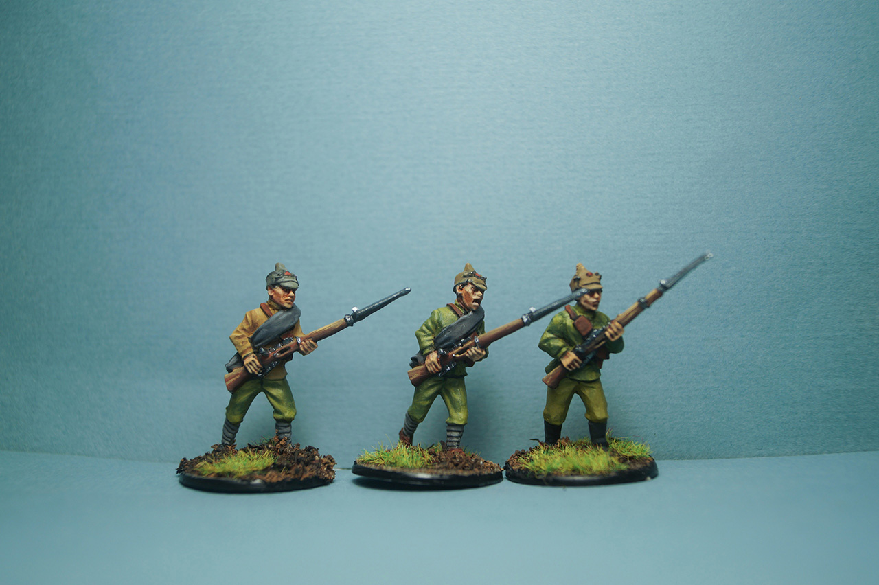 Figures: Red Army platoon, civil war in Russia, photo #4