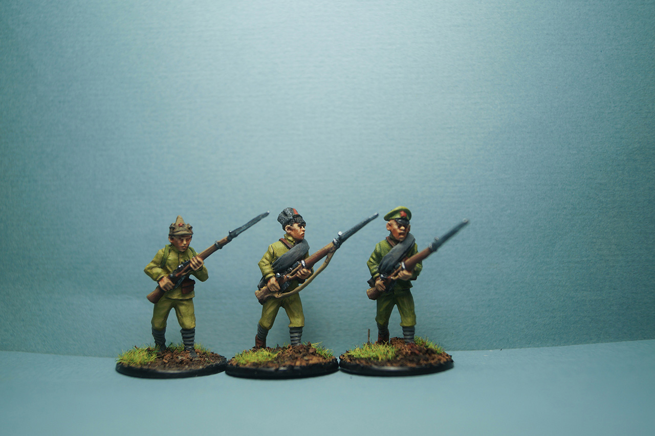 Figures: Red Army platoon, civil war in Russia, photo #5