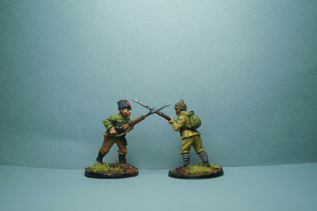 Figures: Red Army platoon, civil war in Russia, photo #8