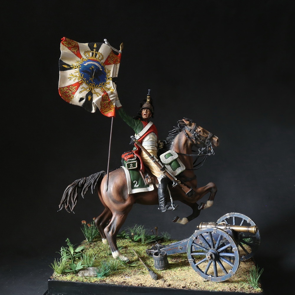 Dioramas and Vignettes: French dragoon with captured Prussian standard, photo #1