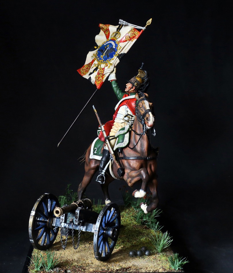 Dioramas and Vignettes: French dragoon with captured Prussian standard, photo #3