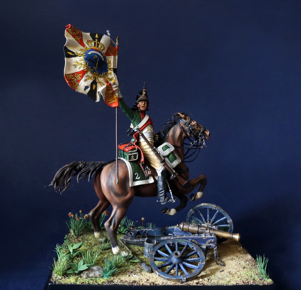 Dioramas and Vignettes: French dragoon with captured Prussian standard, photo #5