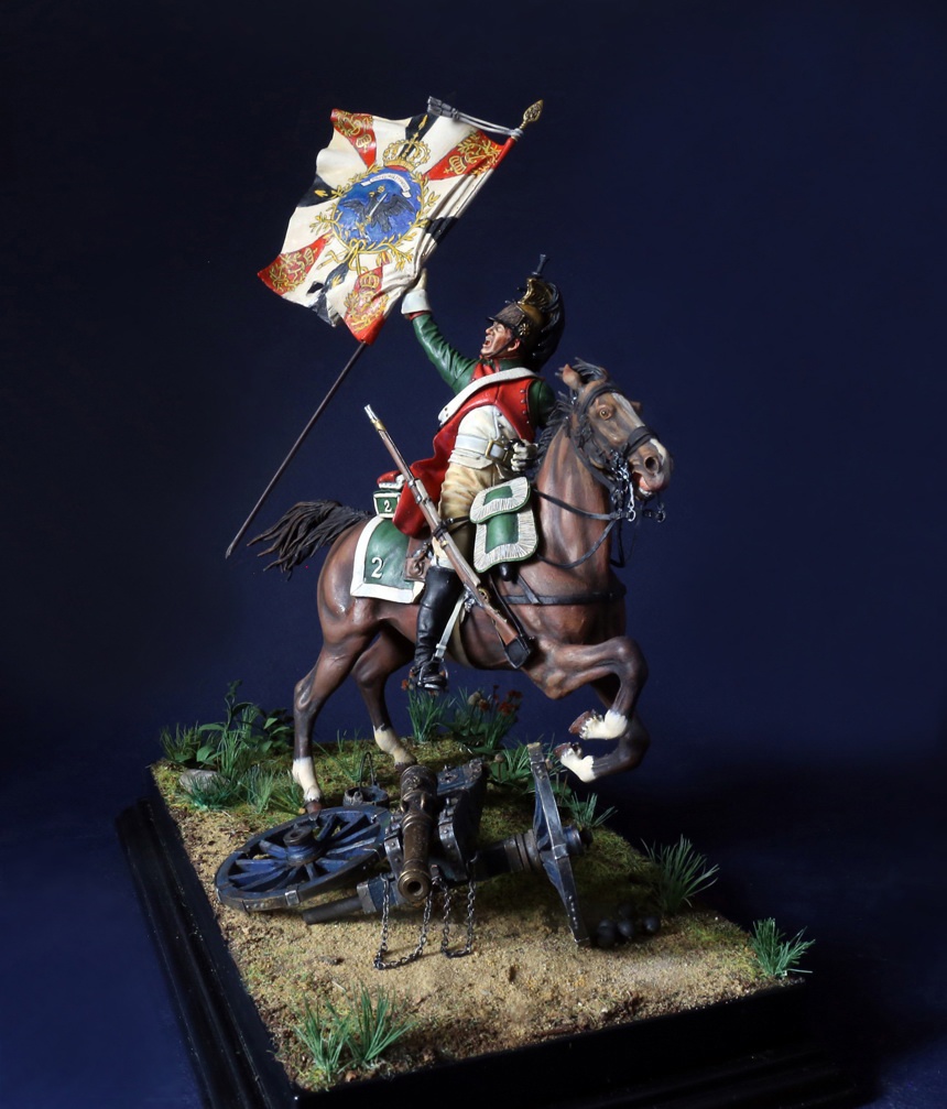 Dioramas and Vignettes: French dragoon with captured Prussian standard, photo #7