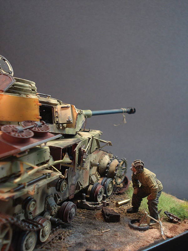 Диорамы и виньетки: Уничтоженный Panzer IV Ausf J , фото #6