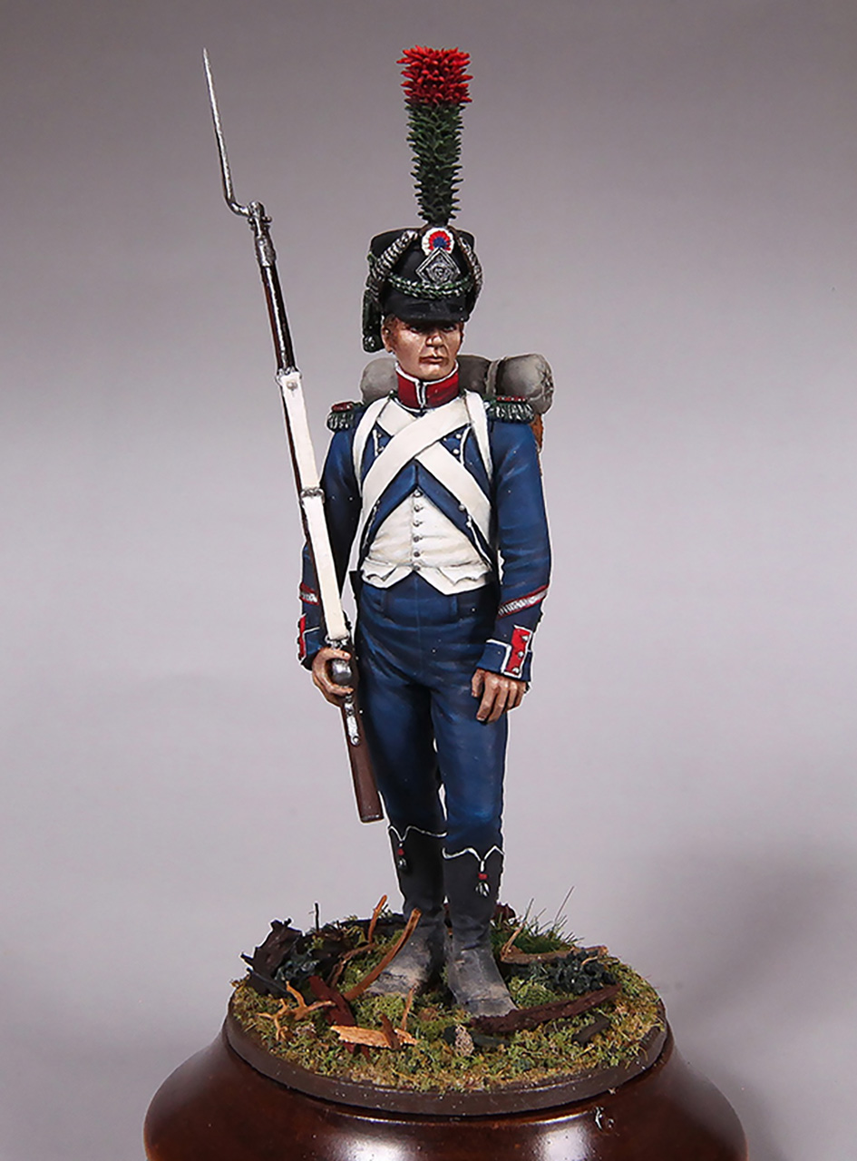 Figures: Sergeant, centre company, 15th light infantry, 1812, photo #2