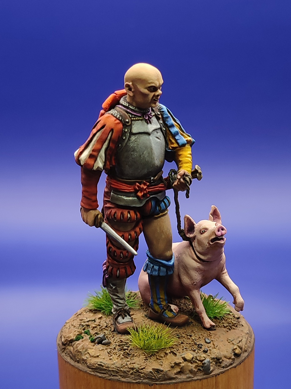 Figures: Landsknecht with a pig, 16th century, photo #4
