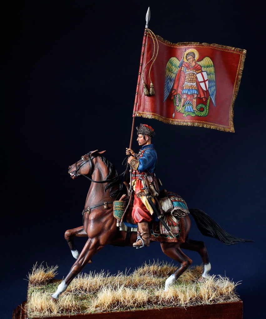 Figures: Standard bearer, Zaporozhye cossacks, early 17th cent., photo #1