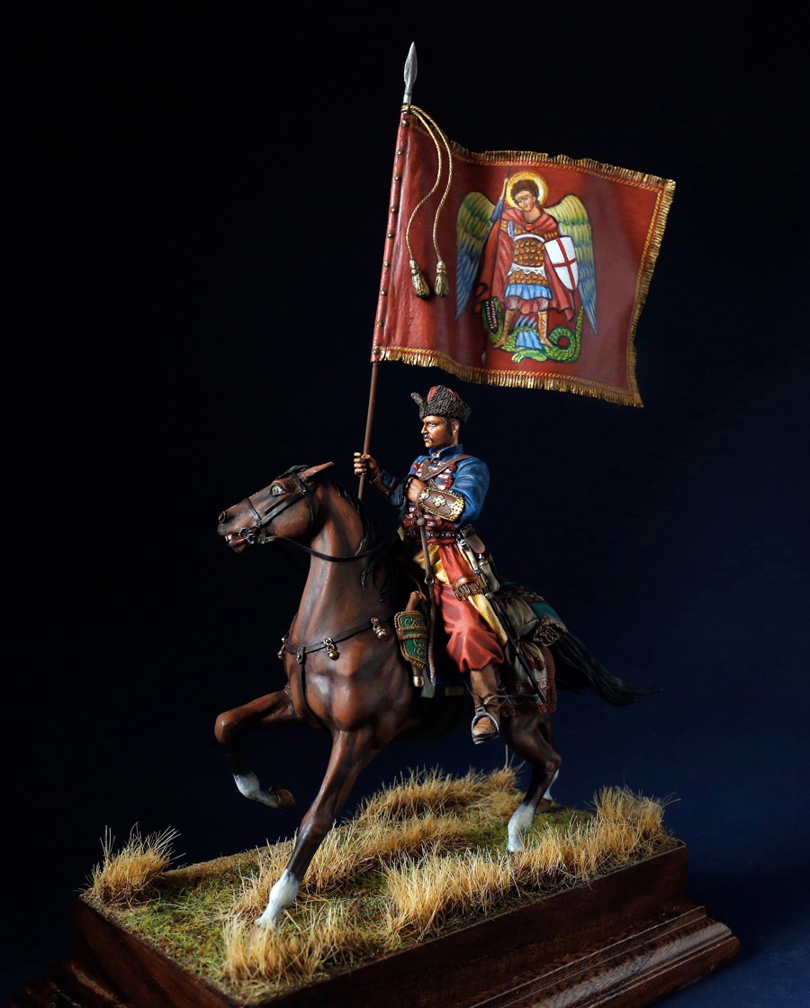 Figures: Standard bearer, Zaporozhye cossacks, early 17th cent., photo #6