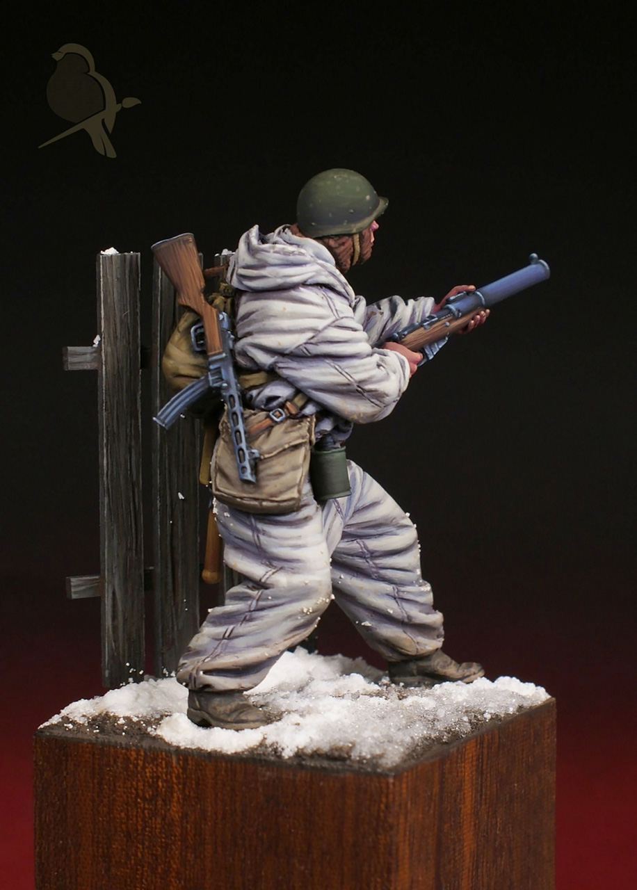 Figures: Soviet trooper with RMN-50. Kharkov 1943, photo #4