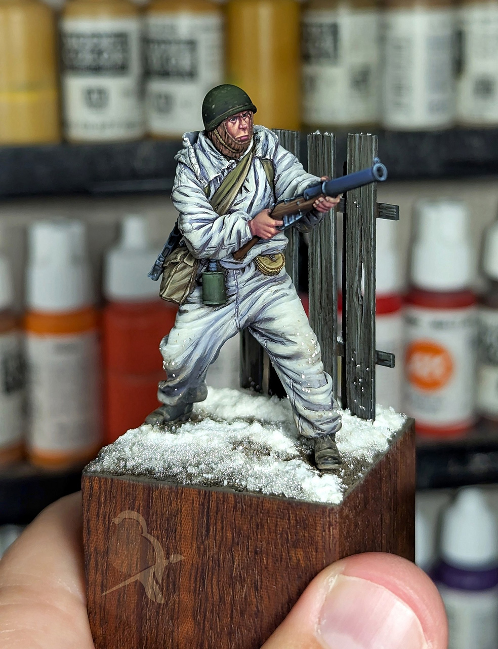 Figures: Soviet trooper with RMN-50. Kharkov 1943, photo #7