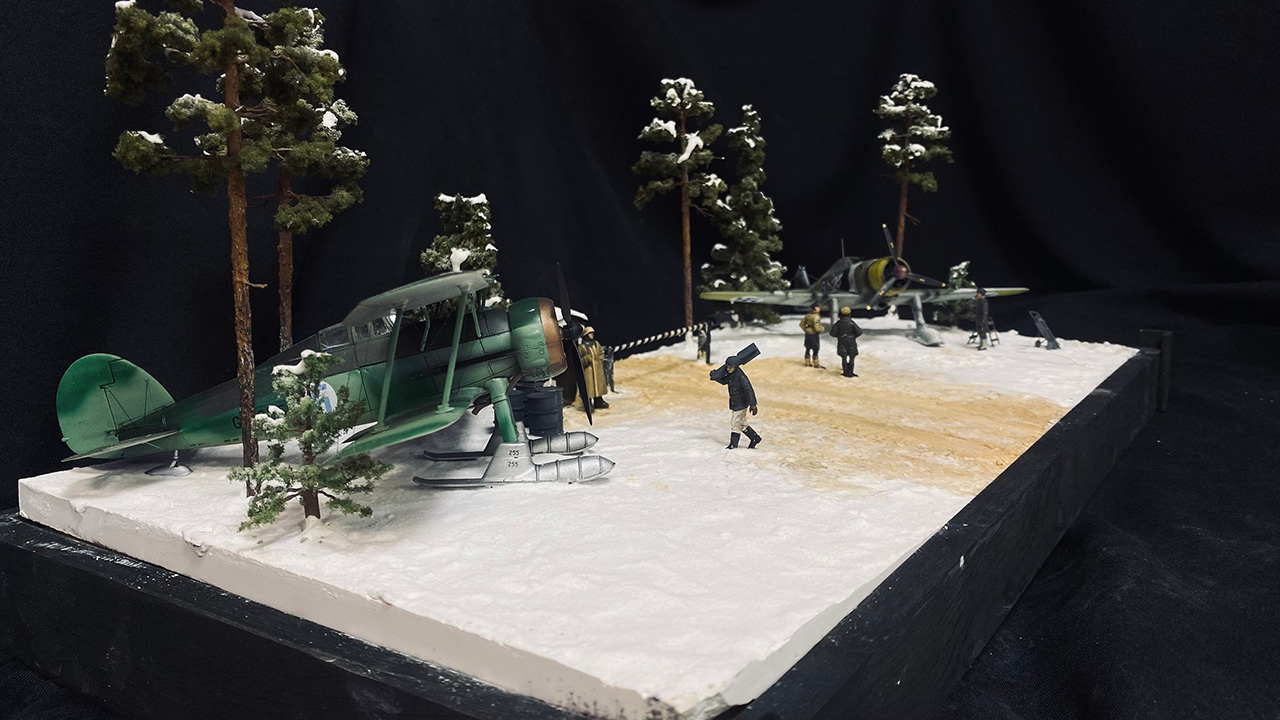 Диорамы и виньетки: Финский полевой аэродром, фото #1