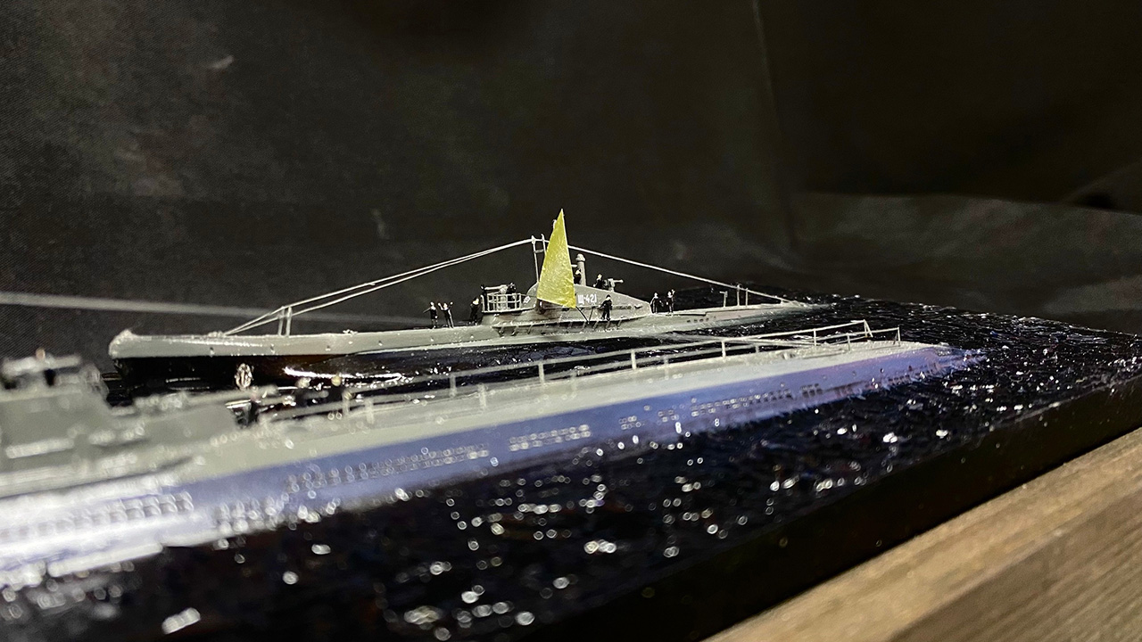 Диорамы и виньетки: &laquo;Щука&raquo; под парусом. Апрель 1942 года, фото #1