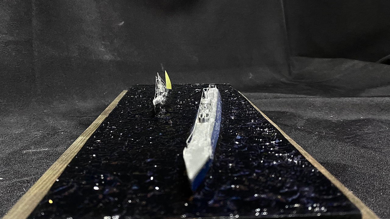 Диорамы и виньетки: &laquo;Щука&raquo; под парусом. Апрель 1942 года, фото #2