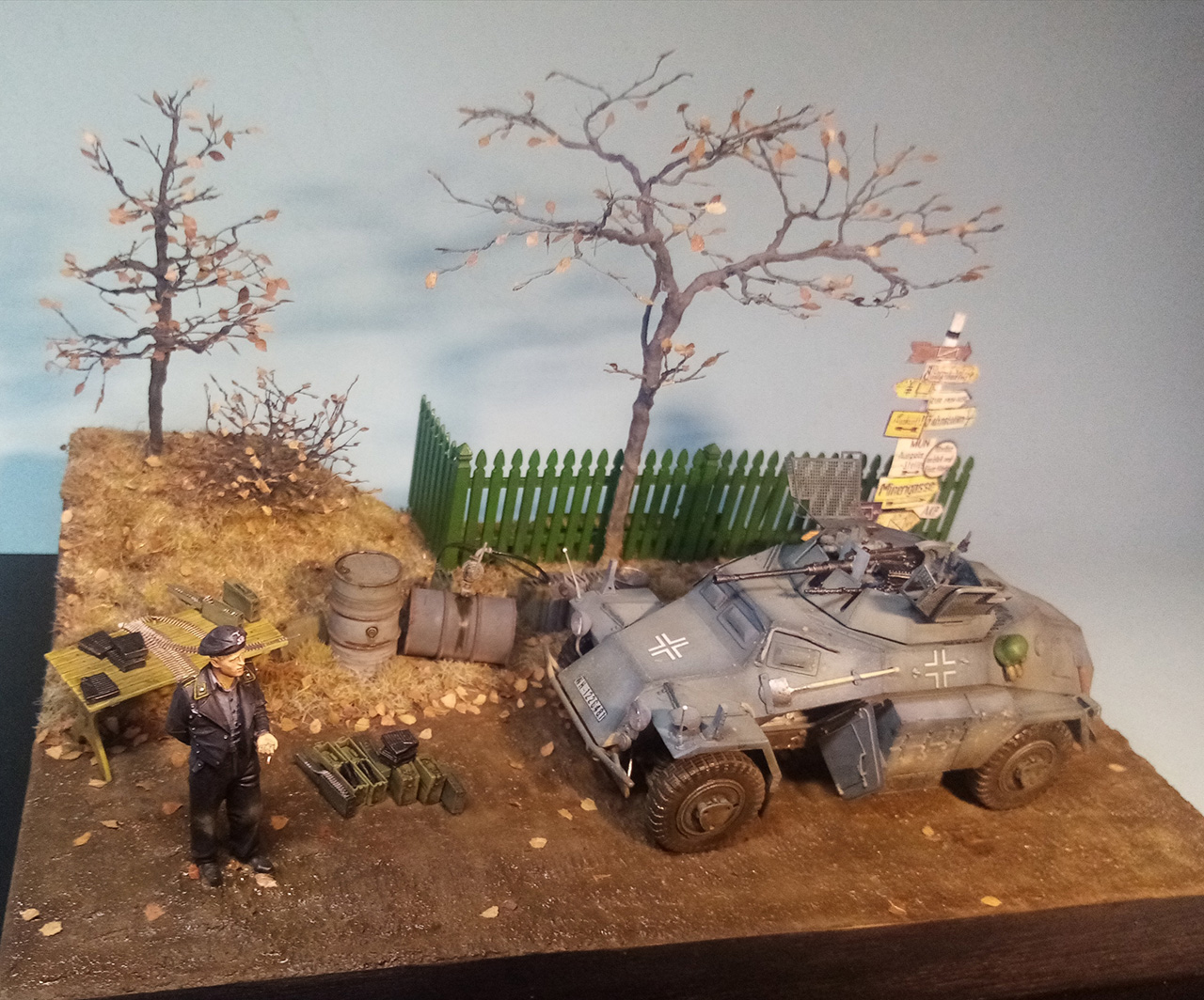 Диорамы и виньетки: Техобслуживание Sd.Kfz 222. СССР, осень 1941, фото #2