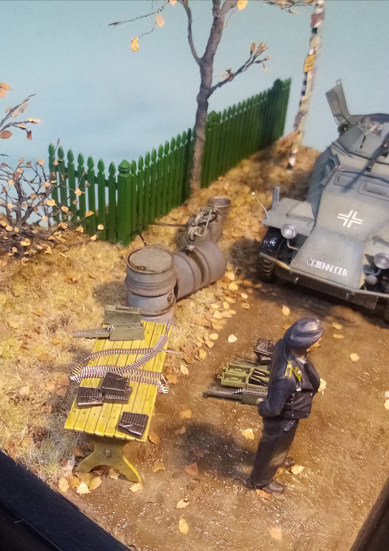 Диорамы и виньетки: Техобслуживание Sd.Kfz 222. СССР, осень 1941, фото #6