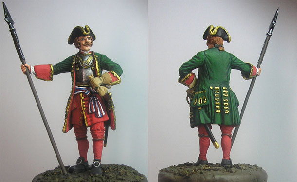 Фигурки: Обер-офицер Лейб-гв. Преображенского полка, 1704-1712
