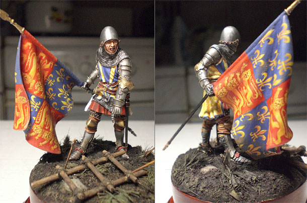 Figures: Standard bearer Guy, Lord Bryan. 1349