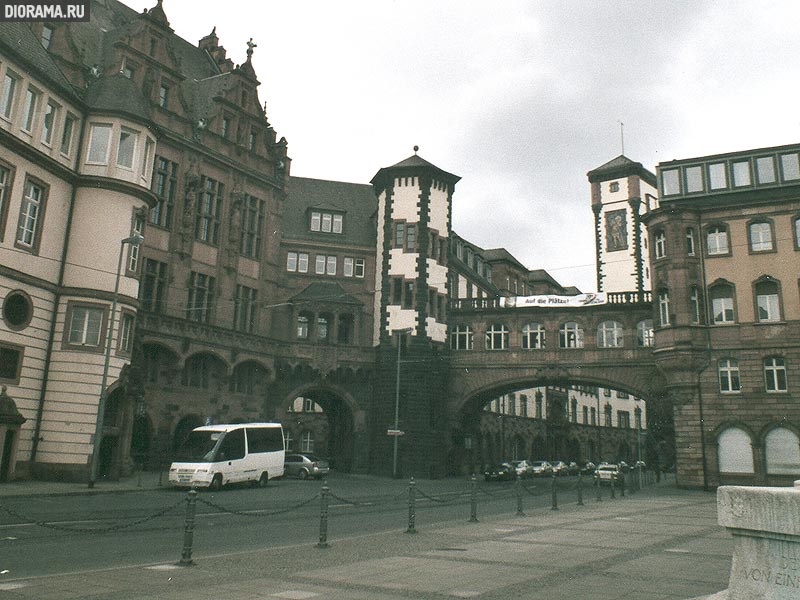 Old city center (Roemer), Frankfurt am Main, West Germany (Library Diorama.Ru)