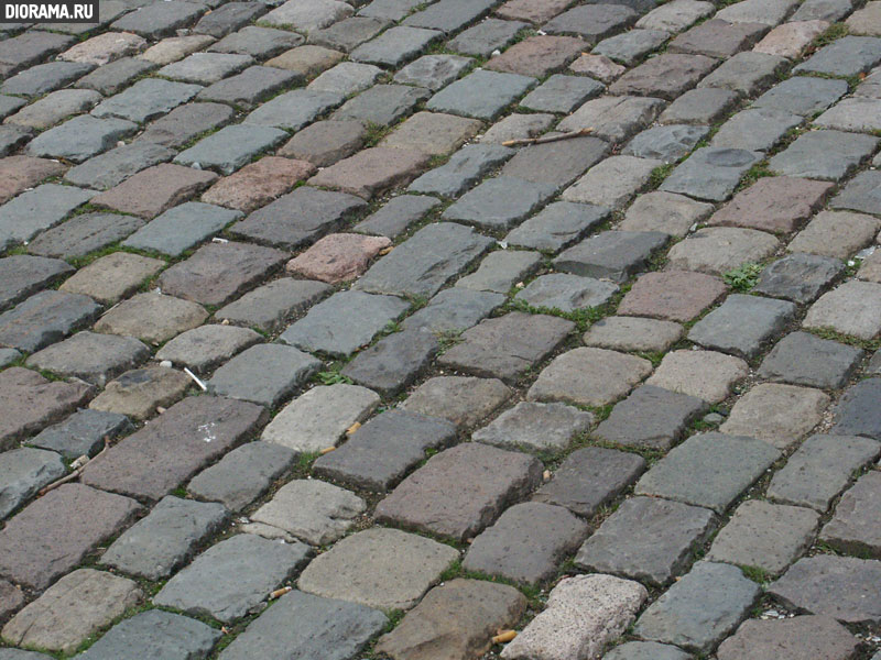 Square pavement, Cologne, West Germany (Library Diorama.Ru)