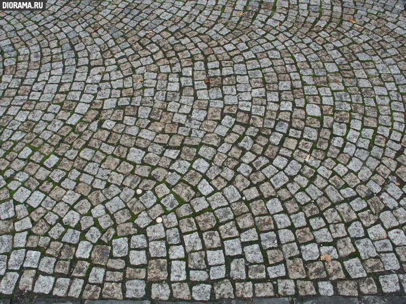 Square pavement, Cologne, West Germany (Library Diorama.Ru)