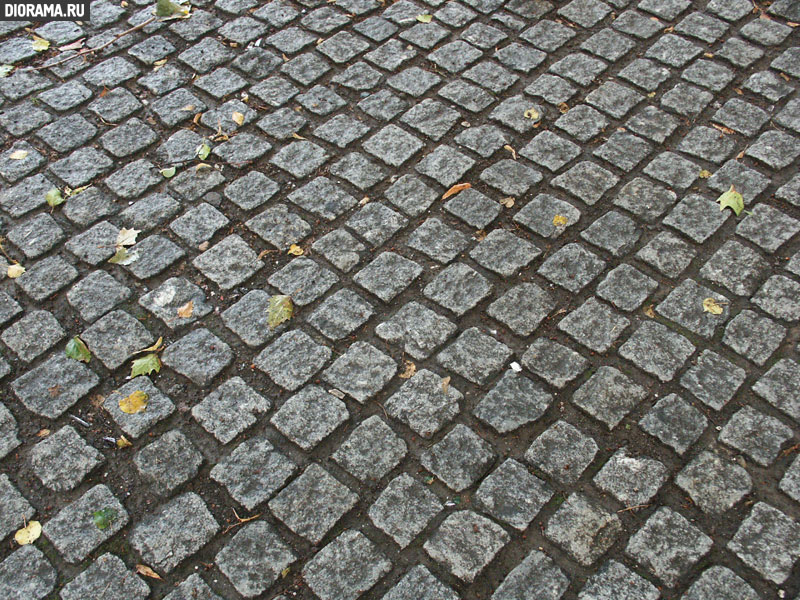 Square pavement, Cologne, West Germany (Library Diorama.Ru)