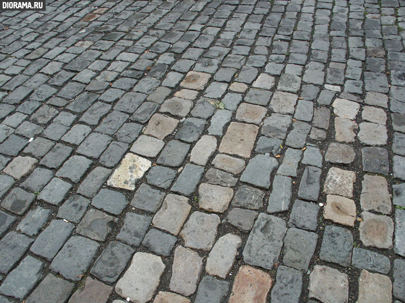 Square pavement, Cologne, West Germany (Library Diorama.Ru)