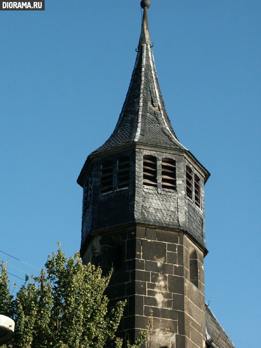 Church bell tower, Linz, West Germany (Library Diorama.Ru)