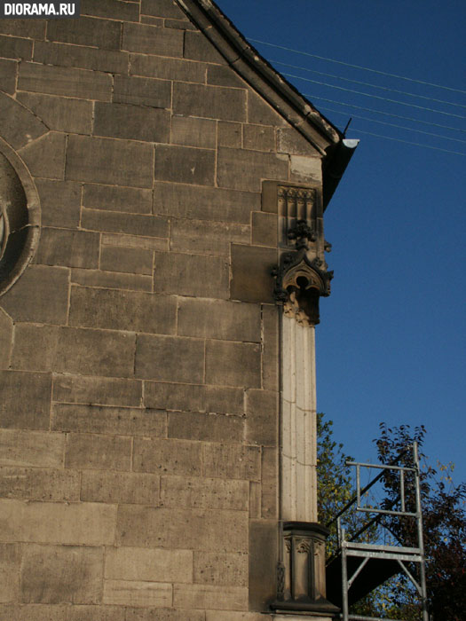 Фрагмент фасада кирхи, Линц, Западная Германия (Копилка Diorama.Ru)