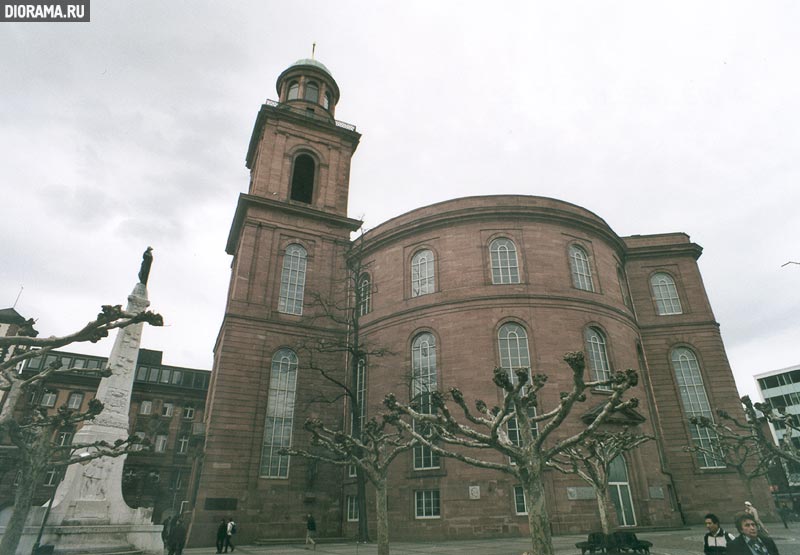 Колокольня церкви, крупный план., Франкфурт-на-Майне (Копилка Diorama.Ru)