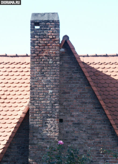 Stone house roof, Frankfurt am Main, West Germany (Library Diorama.Ru)