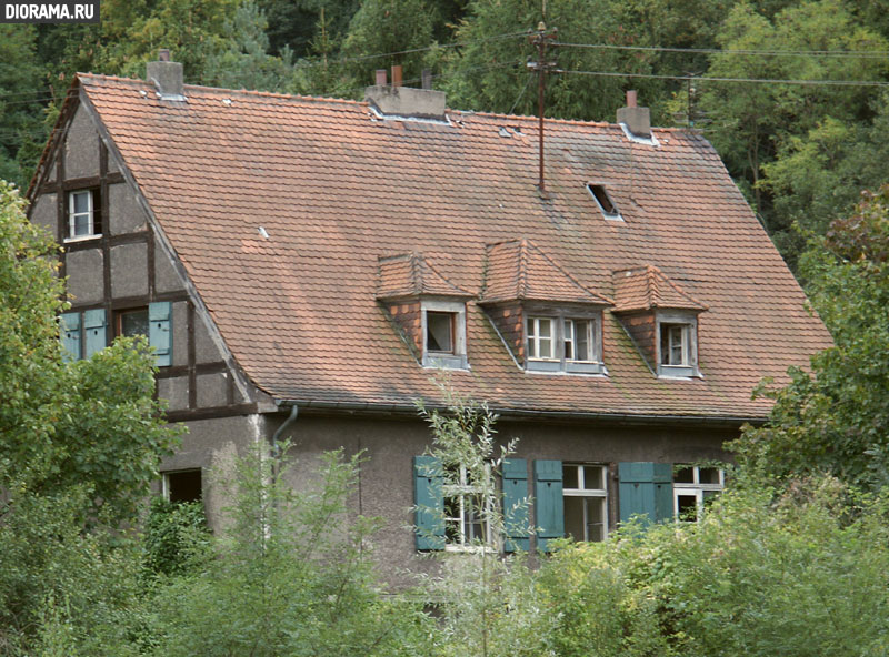 Балочный дом, фрагмент фасада , Зинциг, Западная Германия (Копилка Diorama.Ru)