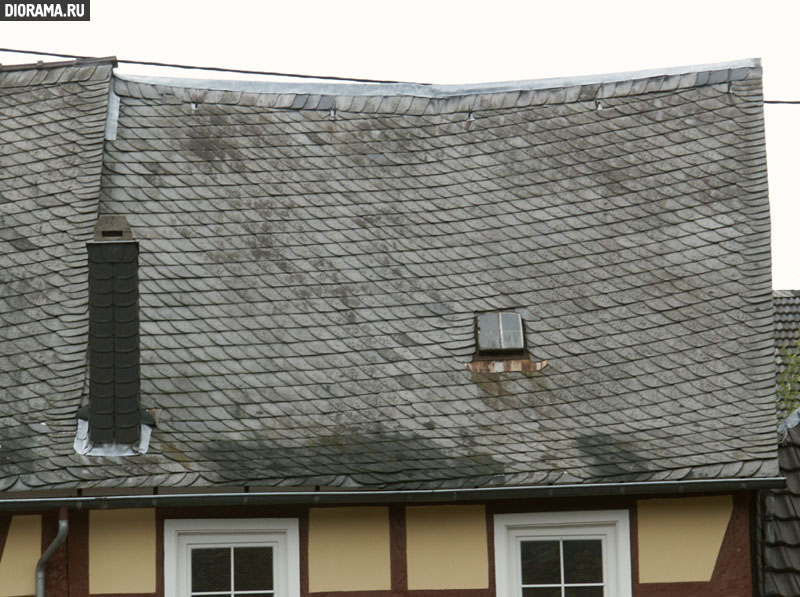 Балочный дом, фрагмент крыши, Линц, Западная Германия (Копилка Diorama.Ru)