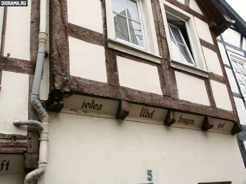 Балочный дом, фрагмент стены, Линц, Западная Германия (Копилка Diorama.Ru)