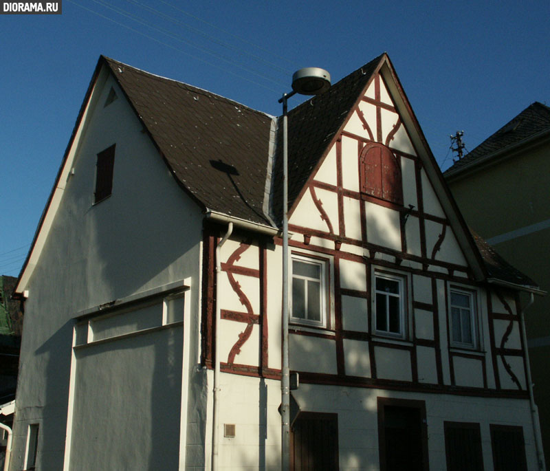 Фасад балочного дома, Линц, Западная Германия (Копилка Diorama.Ru)