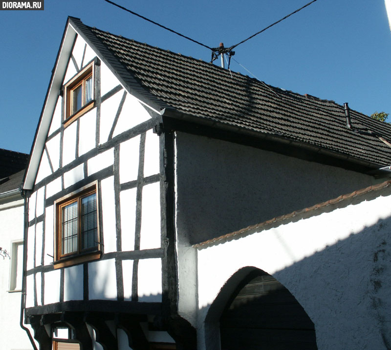 Балочный дом, фрагмент фасада , Линц, Западная Германия (Копилка Diorama.Ru)