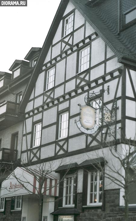 Гостиница на Рейне, Бад Брайзиг, Западная Германия (Копилка Diorama.Ru)