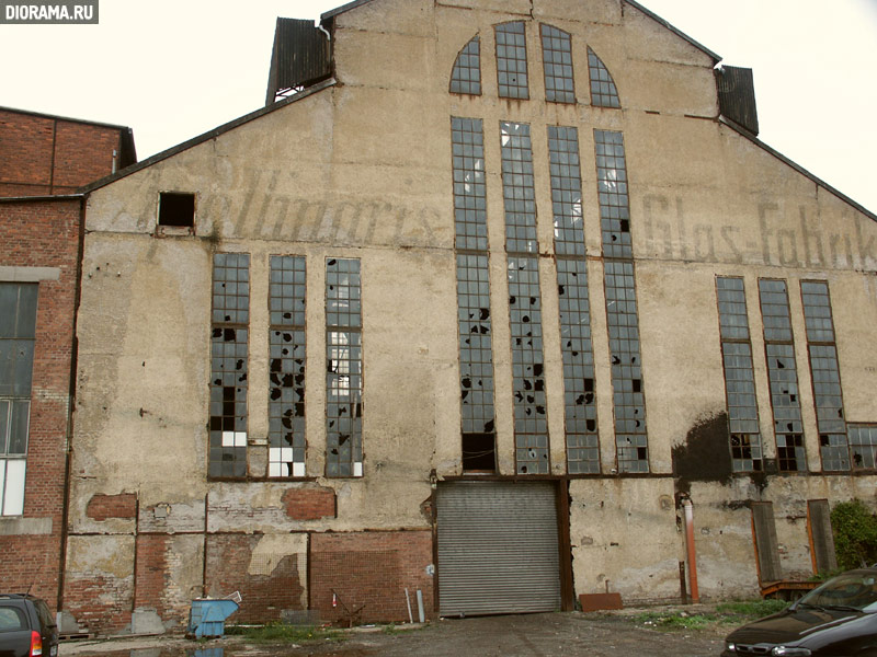 Фасад стекольной фабрики, первая половина ХХв., Зинциг, Западная Германия (Копилка Diorama.Ru)