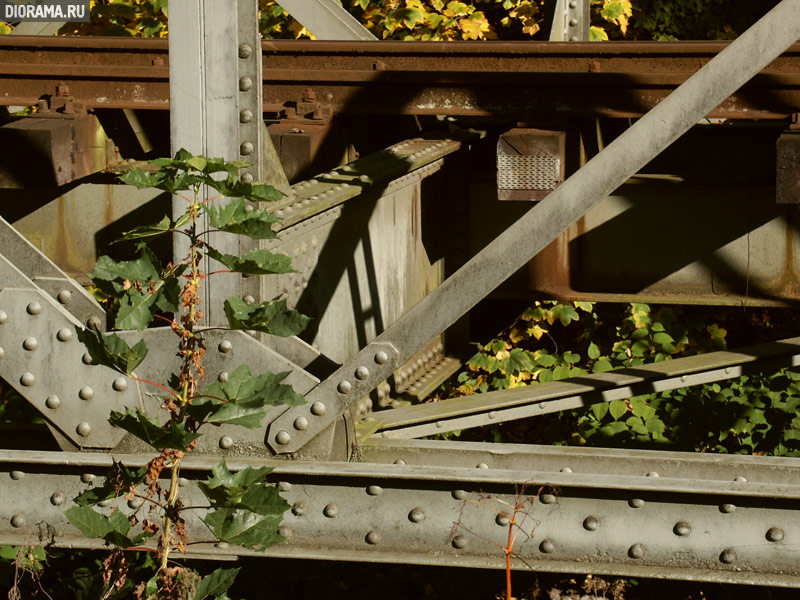 Railroad bridge, Brohl-Lutzing, West Germany (Library Diorama.Ru)