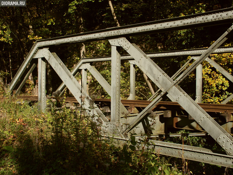 Railroad bridge, Brohl-Lutzing, West Germany (Library Diorama.Ru)