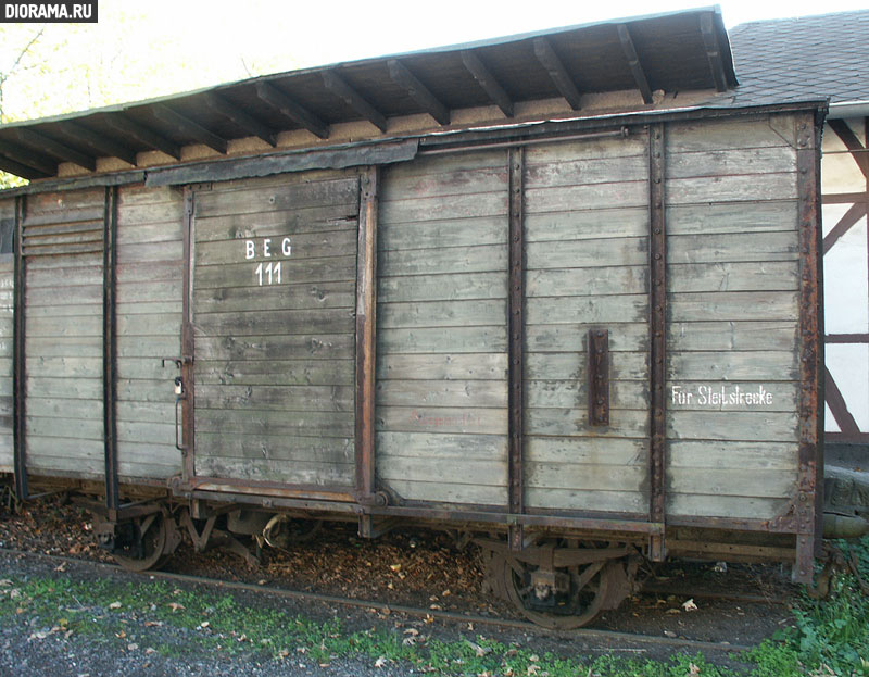 Covered four-wheeled wagon, Burgbrohl, West Germany (Library Diorama.Ru)